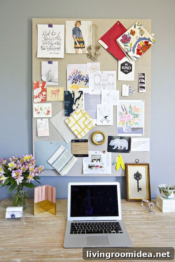 Home Office Inspiration Pin Board