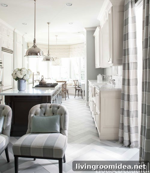 Patterned Chevron Kitchen Floors