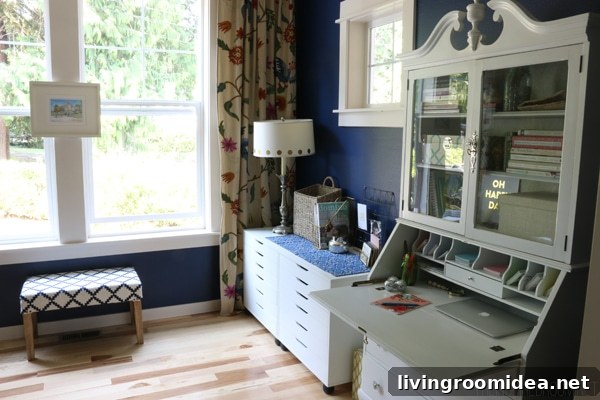 The Inspired Room Navy Blue Office Progress Update