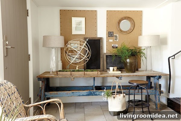 Southern Living Idea House Burlap Bulletin Boards