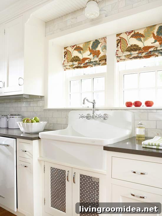 Roman Shades in the Kitchen