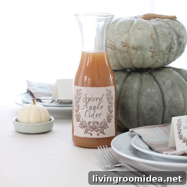 Coordinately Yours - How to Print on Fabric - Spiced Apple Cider Label