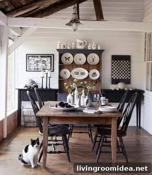 7 Charming Dining Room Ideas to Inspire Your Home Remodeling 6 Black White and Wood Dining Room