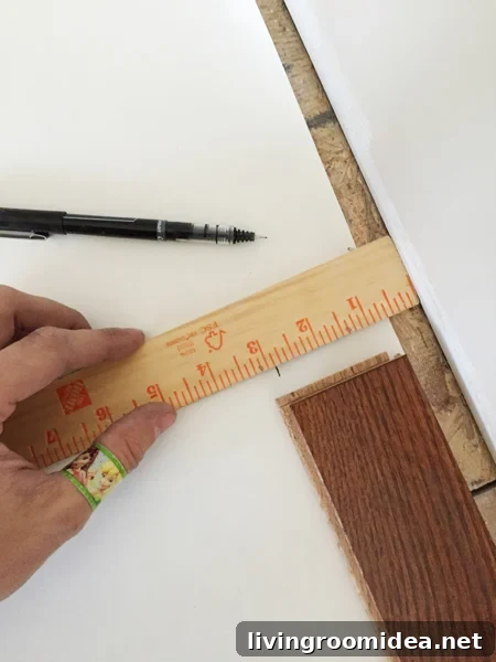 install hardwood flooring marking expansion gap