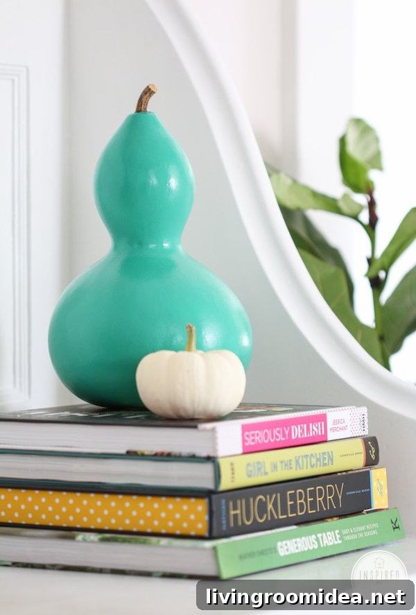 Colorful Painted Gourds - Simple Fall DIY - Inspired by Charm