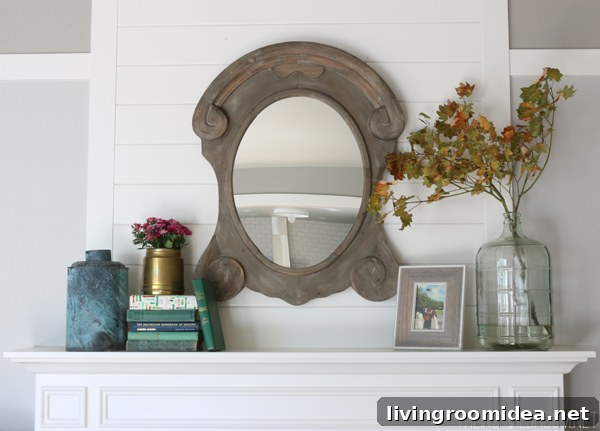 Autumn Home Tour: Cozy Fall Decor Ideas — Part 2 6 Simple Fall Mantel - The Inspired Room