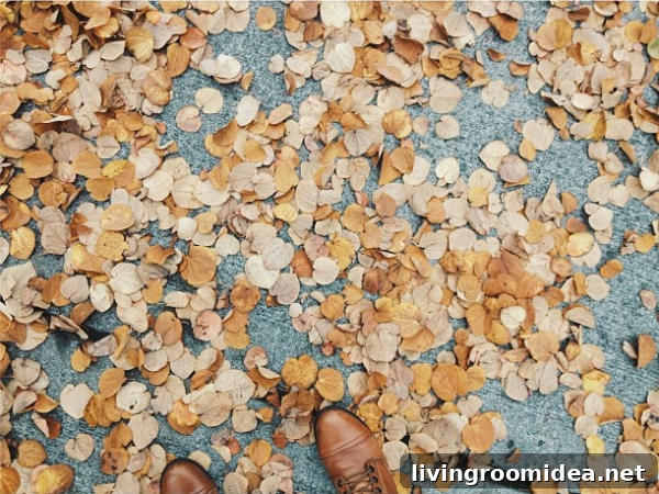 Fall Leaves and Boots - Quiet Fall - The Inspired Room
