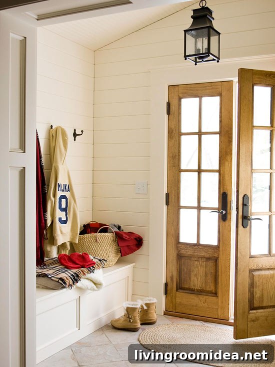 wood doors and planked walls