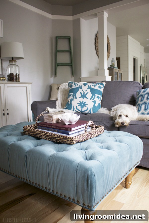 The Inspired Room Family Room Decorating - Lily the Labradoodle