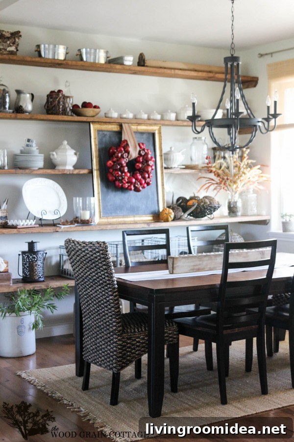 Decorate with a Fall Wreath - The Wood Grain Cottage