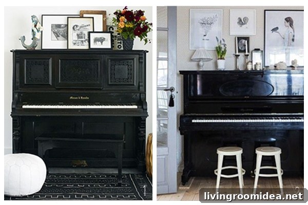 Pianos in the Home - Black Pianos