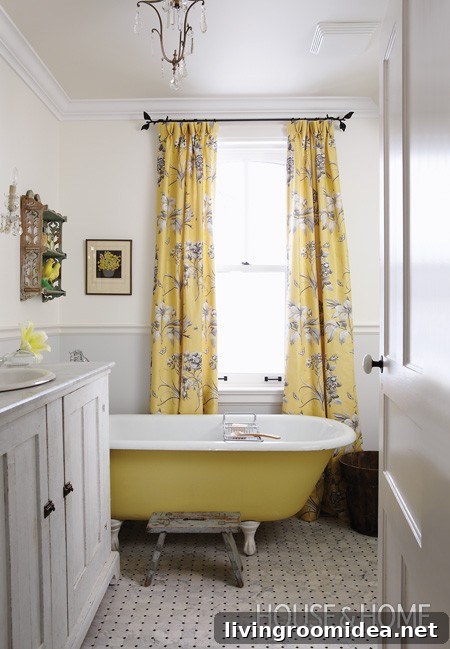 Yellow Clawfoot Tub - Sarah Richardson