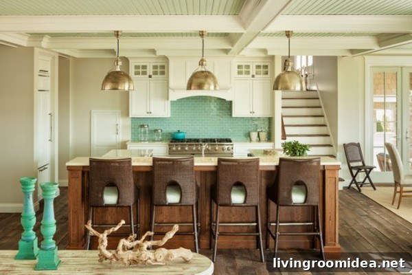 JS Interiors - Kitchen with Teal Subway Tile