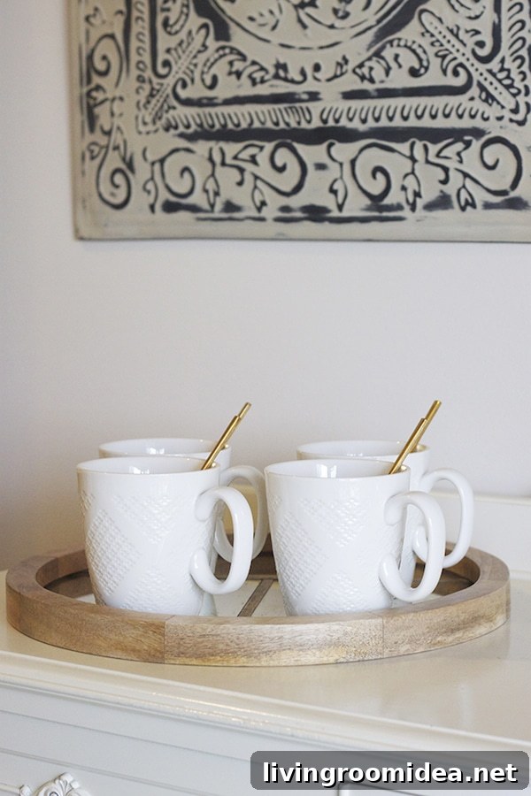 White Mugs with Gold Stirrers - Nate Berkus for Target