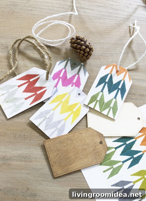 DIY Paper Backed Wooden Gift Tags