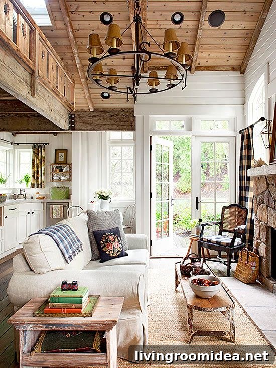 Cottage Living Room - White and Wood