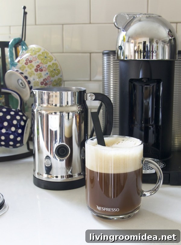 Holiday Coffee Station Ideas for Entertaining Guests 5 Nespresso-VertuoLine-Espresso-Machine