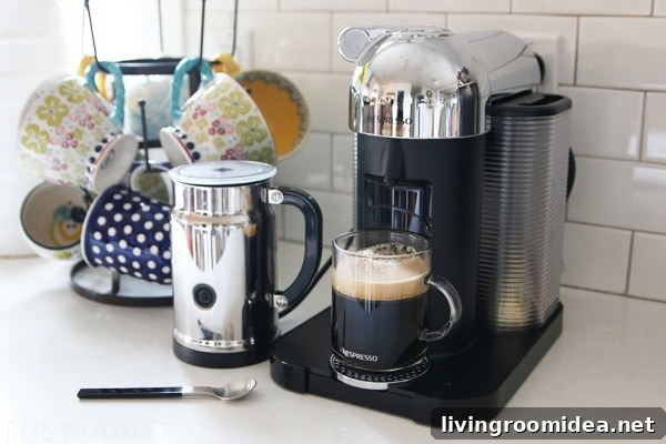 Holiday Coffee Station Ideas for Entertaining Guests 7 Nespresso-VertuoLine-Espresso