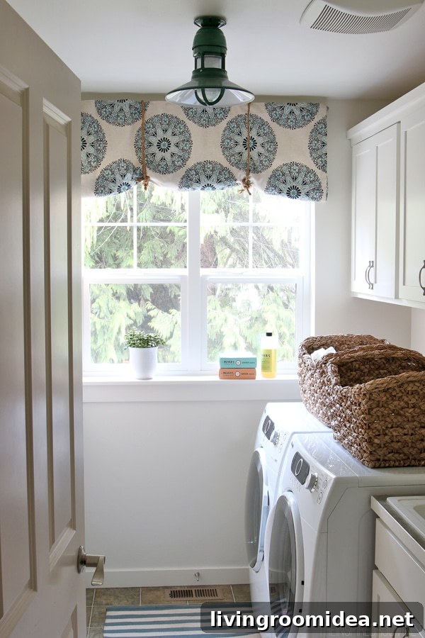 White Laundry Room Makeover Progress - Green Barnlight