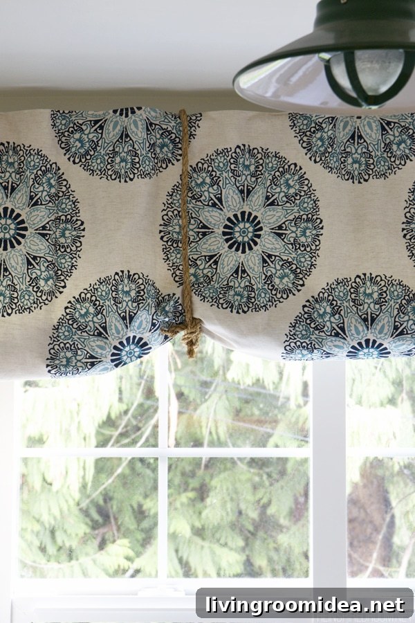 Make a No-Sew Rolled Fabric Window Shade in Minutes 3 No Sew Rolled Fabric Shade - The Inspired Room