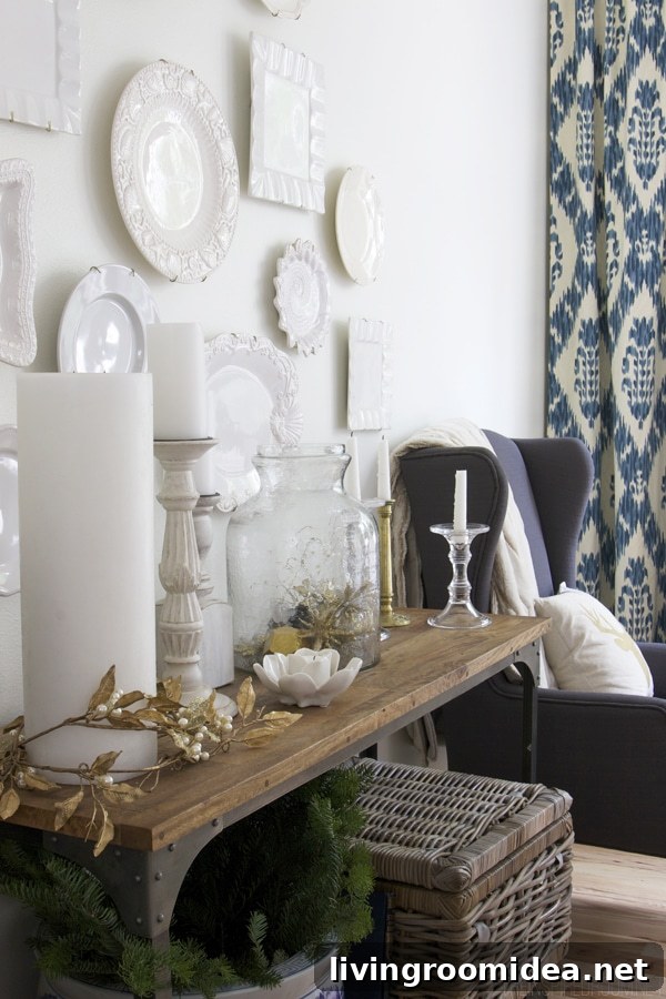White and Gold Christmas Decorating in the Dining Room - The Inspired Room House Tour