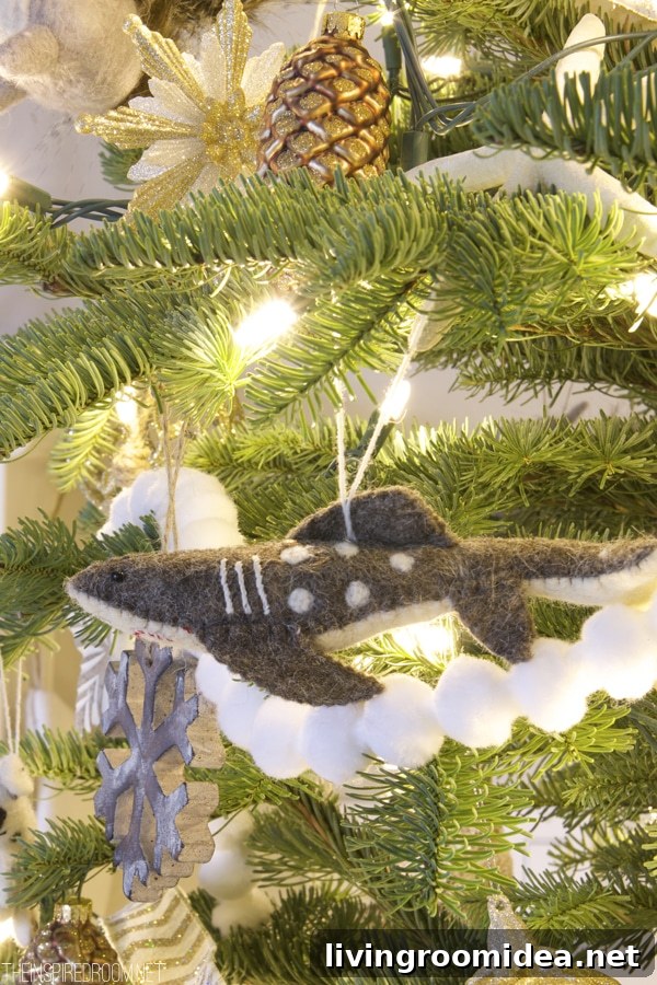 Forest and Sea Tree - Felt Ornaments - The Inspired Room Christmas Tour