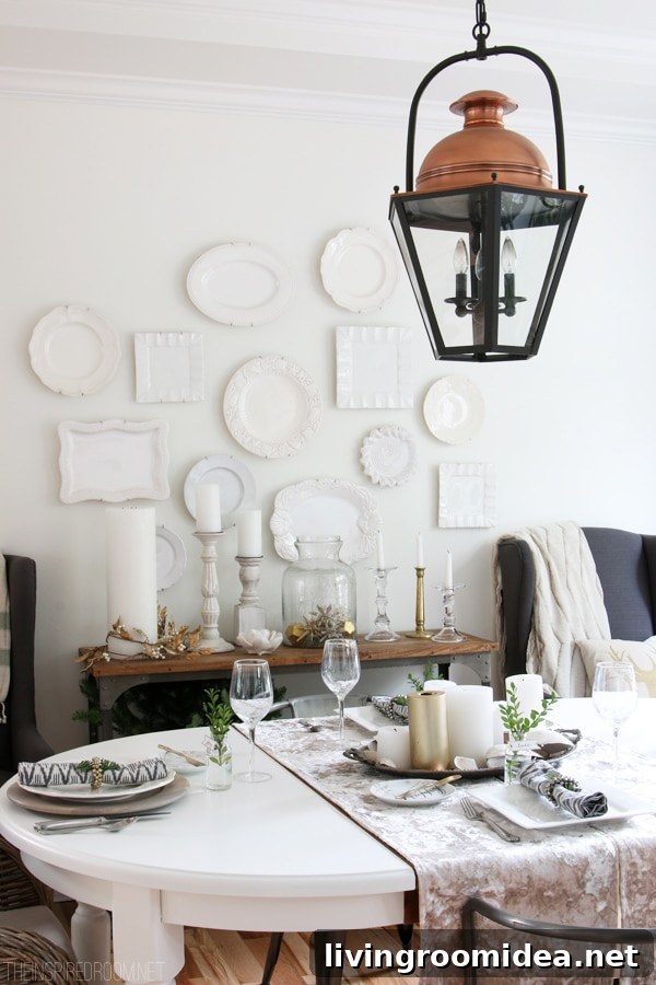 The Inspired Room Dining Room - Simple Christmas Decorating and House Tour