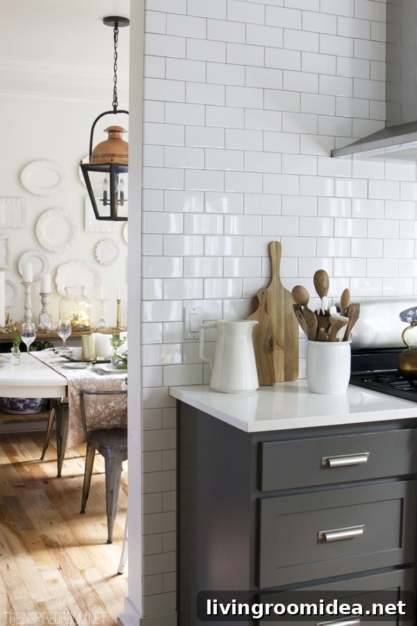 Christmas Home Tour: Festive Decorating Ideas Part 1 24 Christmas House Tour - The Inspired Room - Kitchen and Dining Room