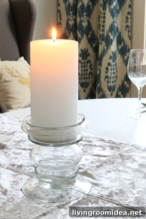 Favorite Home Decor Gifts to Give and Receive 13 Simple Centerpiece - Branson Glass Candleholder from Pottery Barn - The Inspired Room