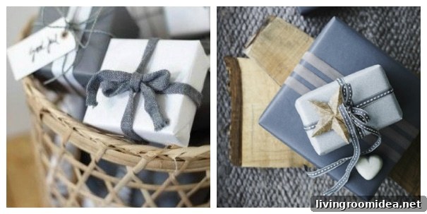 Pretty Gray and White Gift Wrap