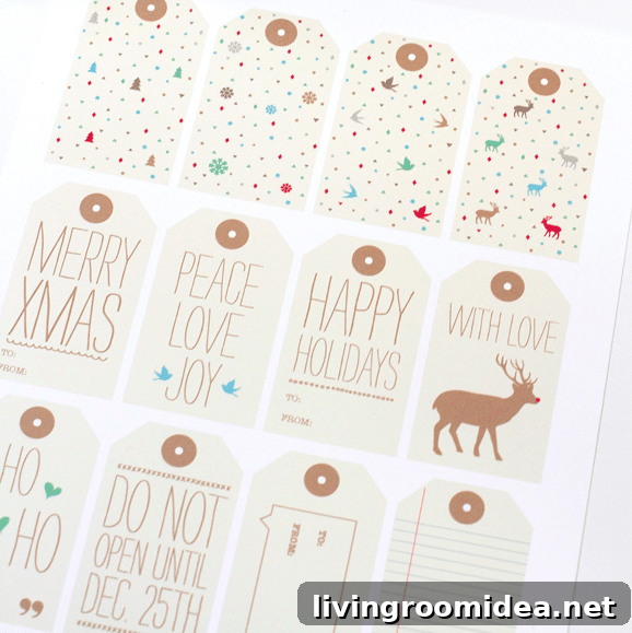 Free Printable Gift Tags - Love Vs Design