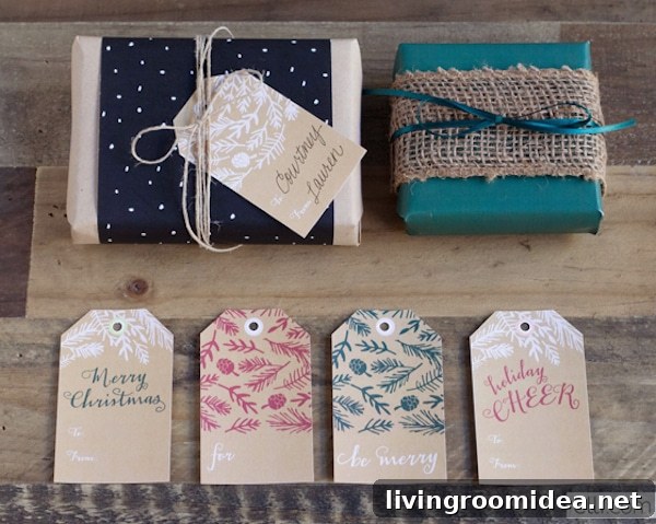 Free Printable Christmas Gift Tags - The Elli Blog