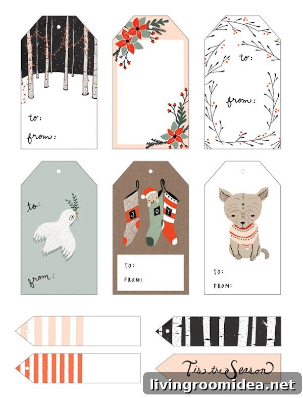 Printable Gift Tags You Can Download and Print Free 8 Printable Gift Tags by Kelli Murray - click through for many more!