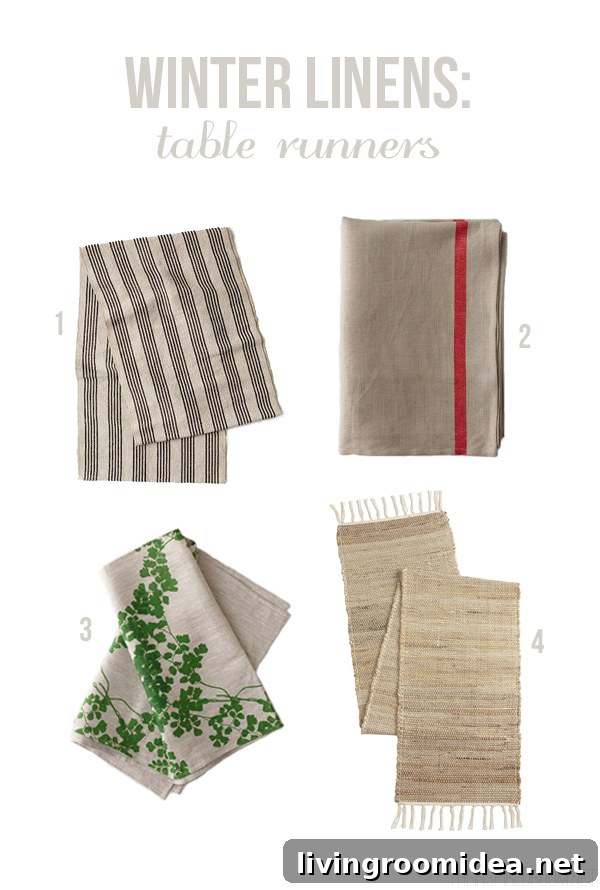 Winter Linens - Table Runners - The Inspired Room