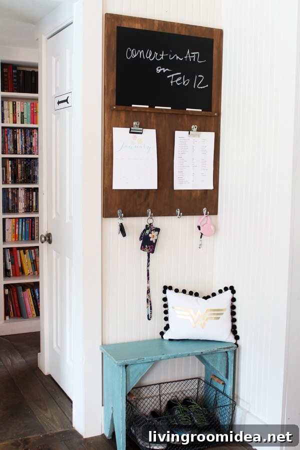 Easy DIY Command Center - Shabby Creek Cottage