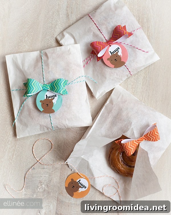 Bear Hug Tags and Mini Bow Printables - Valentines Day Printables by The Elli Blog