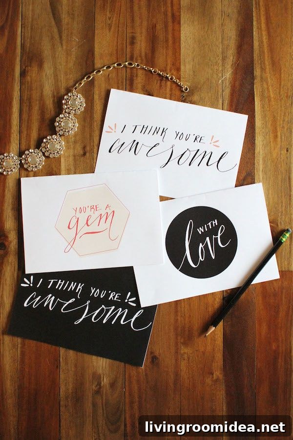 I Think You're Awesome Free Printable Cards - Valentines Day - by Thats Pretty Ace