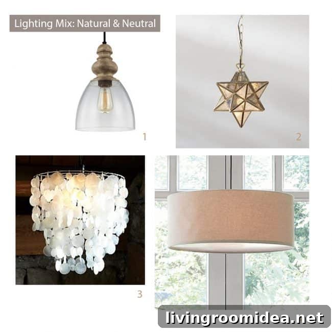how to select light fixtures natural mood board