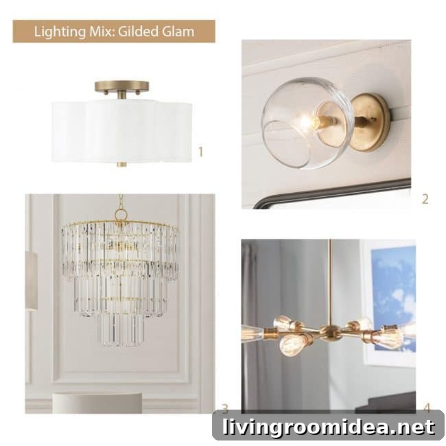 how to select light fixtures glam mood board