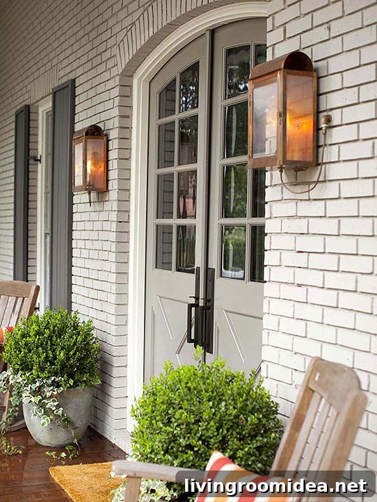 Outdoor Exterior Lighting Ideas - Copper Lanterns
