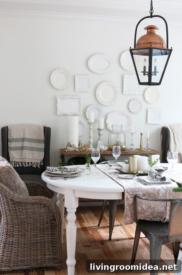 The Inspired Room Dining Room - Christmas Decorating and 2014 House Tour