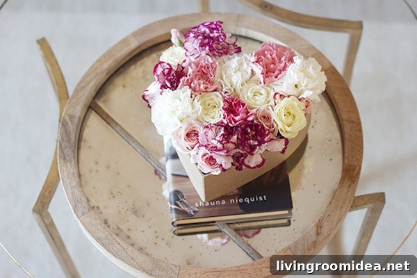 DIY Floral Heart Valentine Gift Idea for Her 17 DIY Floral Heart - Valentines Gift Idea