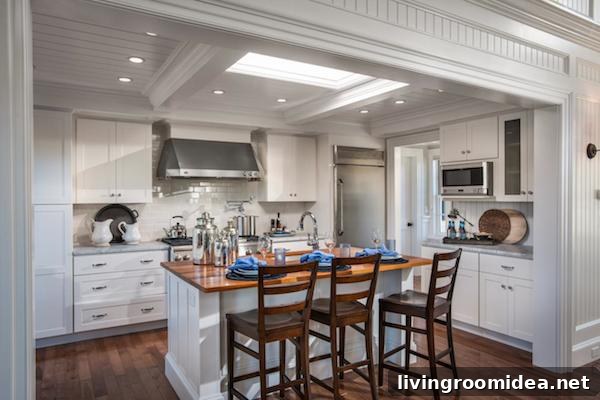HGTV Dream Home 2015- White Kitchen Design with Wood Countertops