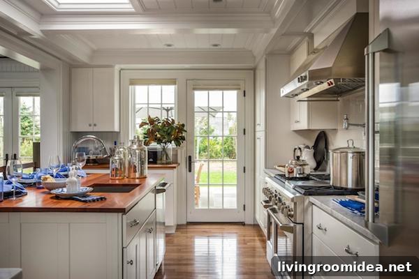 HGTV Dream Home 2015 - White Kitchen French Doors