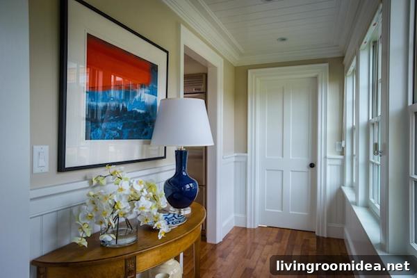 HGTV Dream Home 2015 - Navy Blue Lamp - Hallway