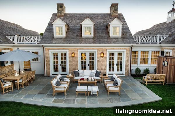 17 Design Lessons from HGTV’s 2015 Dream Home You Can Use 27 HGTV Dream Home 2015 - Exterior Design - Patio with French Doors