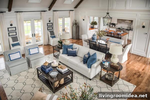 17 Design Lessons from HGTV’s 2015 Dream Home You Can Use 5 HGTV Dream Home 2015 - Connected Living Room Dining ROom and Kitchen
