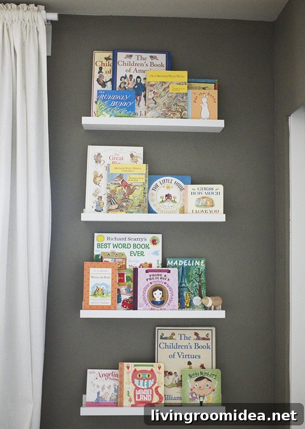 Bookshelf ledges