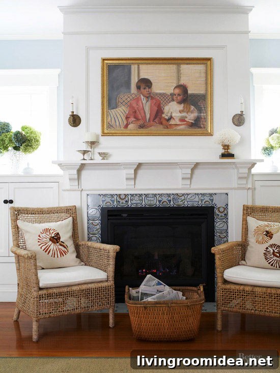 Shingled House Tour Fireplace