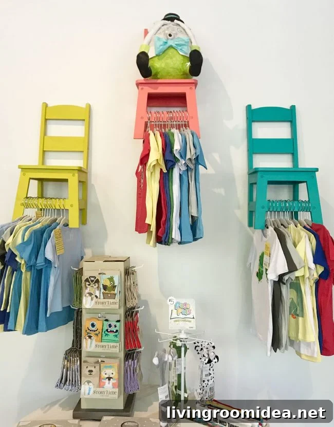 kids room ideas colorful chairs for hanging clothes